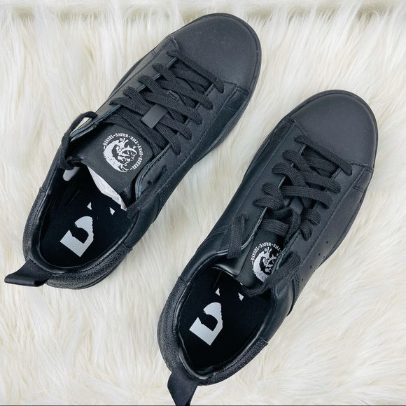 Men’s Diesel S Clever Low Black Leather Shoes 8.5 - Picture 4 of 14